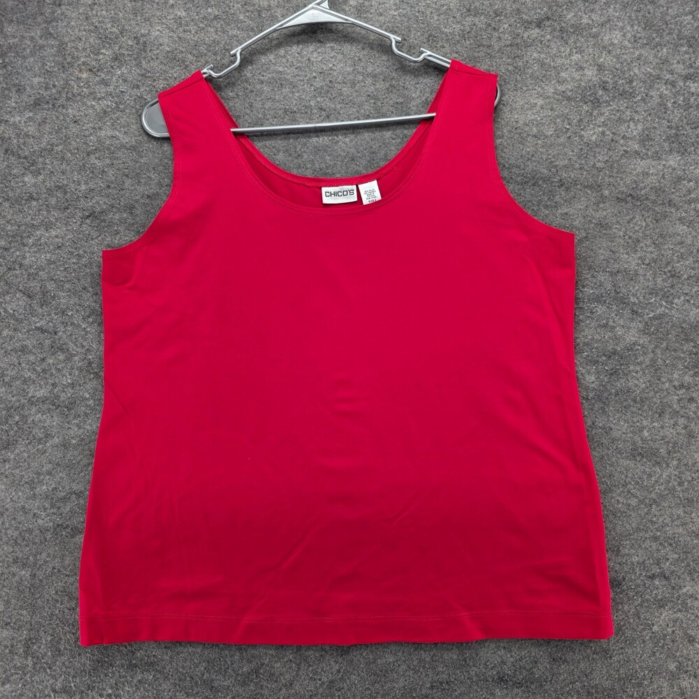 Chicos Shirt Womens 3 US XL Sleeveless Red